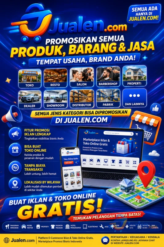 PROMOSI SEMUA BISNIS, SEMUA KATEGORI, ADA DI JUALEN.COM FITUR MELIMPAH