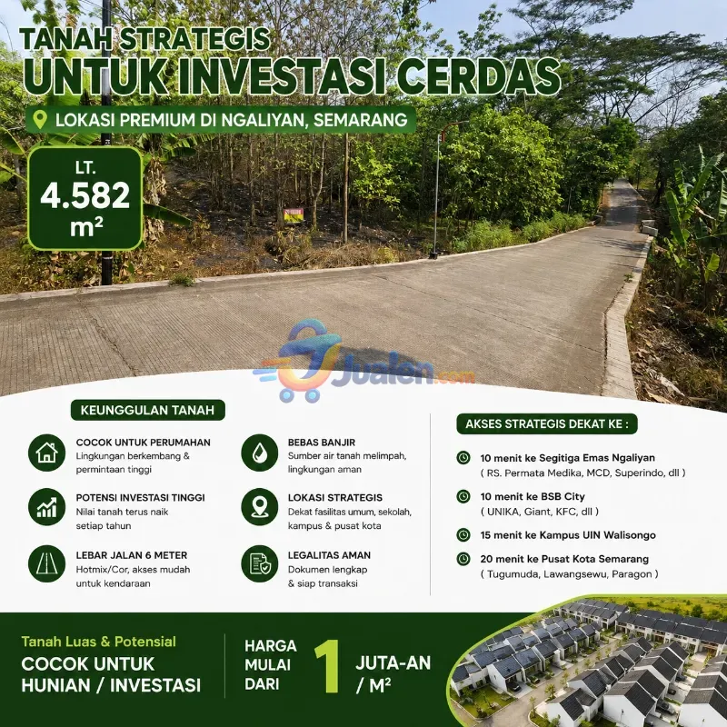 Tanah Strategis di Ngaliyan, Semarang Barat